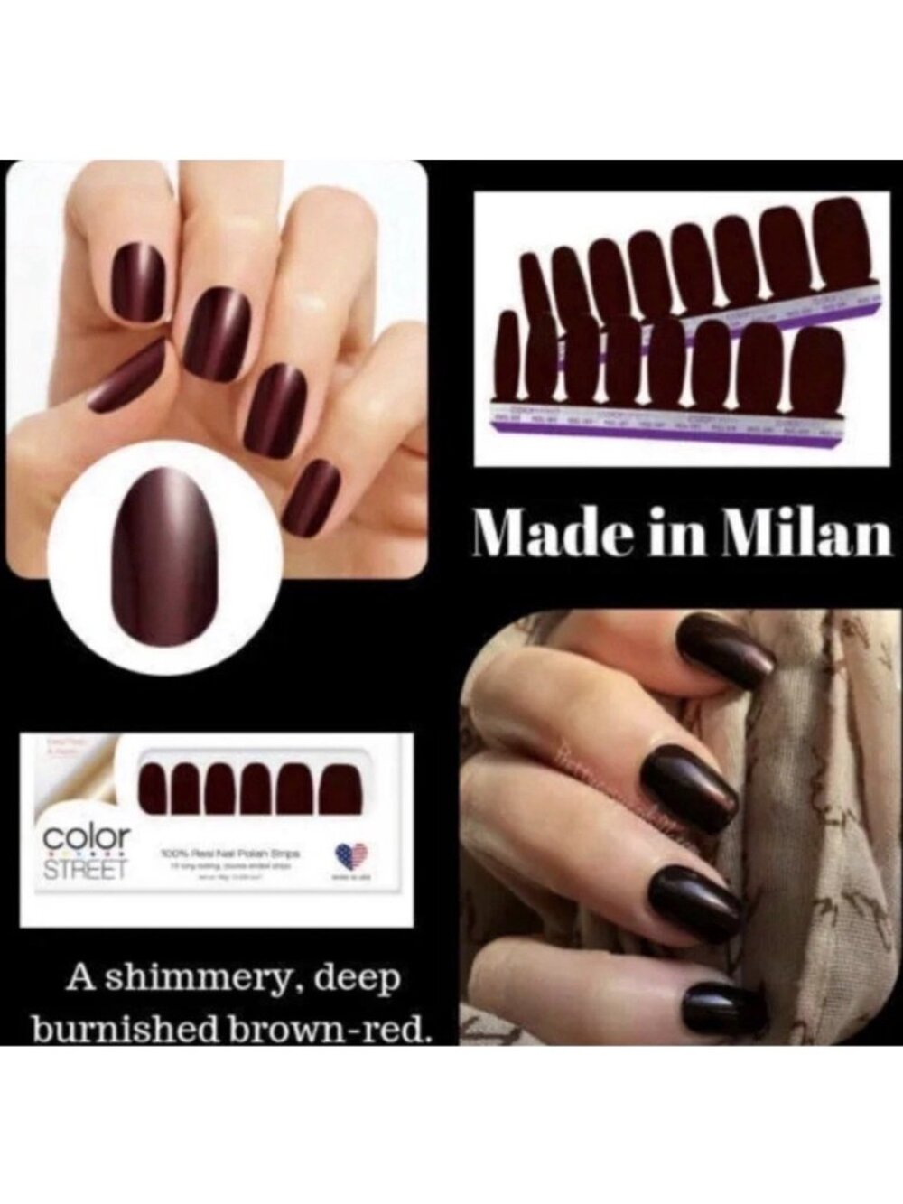 Color Street 100% Real Nail Strips Hard To Find Rare - Made In Milan 3 Packs New